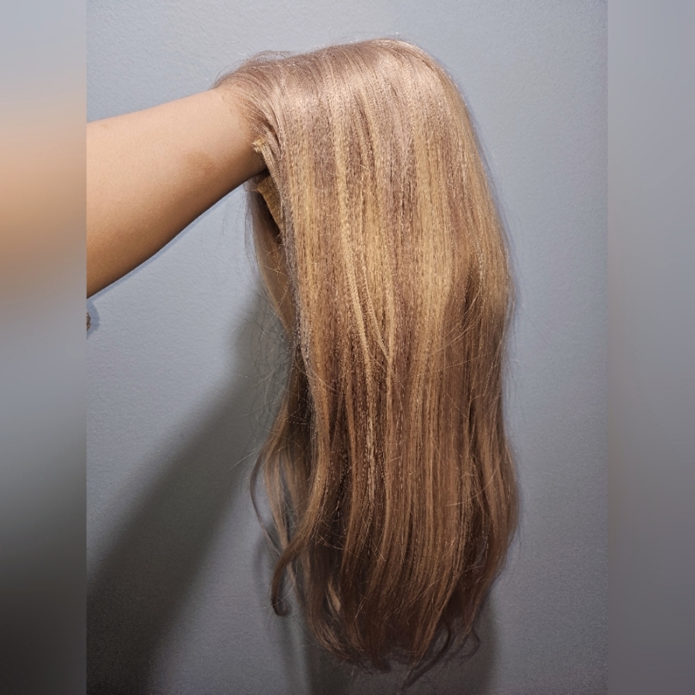 Glueless Wear Go Wigs - P18/613 Light Blonde Wig With Brown Highlights Straight
